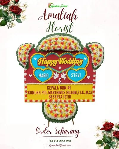 Karangan Papan Bunga Pernikahan di Kedaung Wetan
